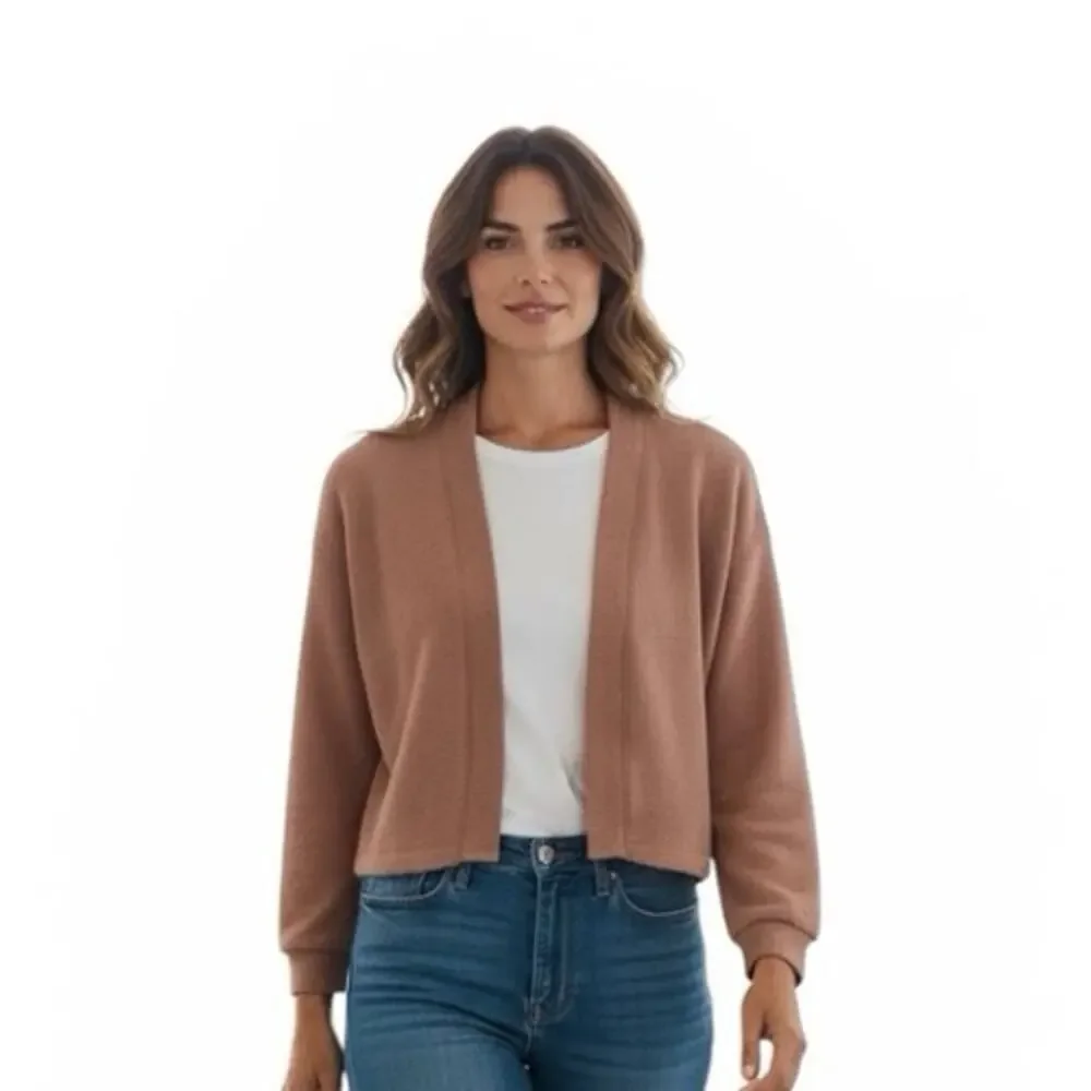 Abercrombie & Fitch Cardigan Sweater Size XXS Romantic Cottagecore Feminine Tan